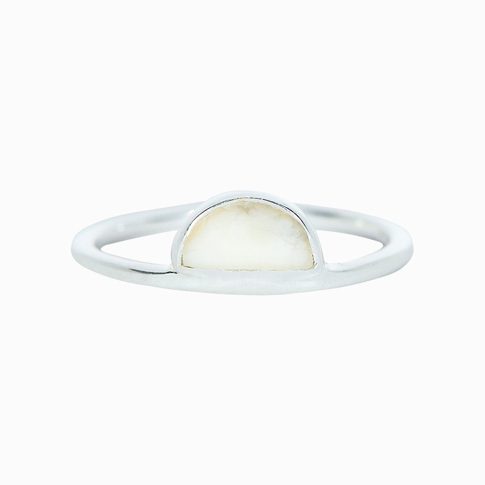 Half Moon Howlite Ring